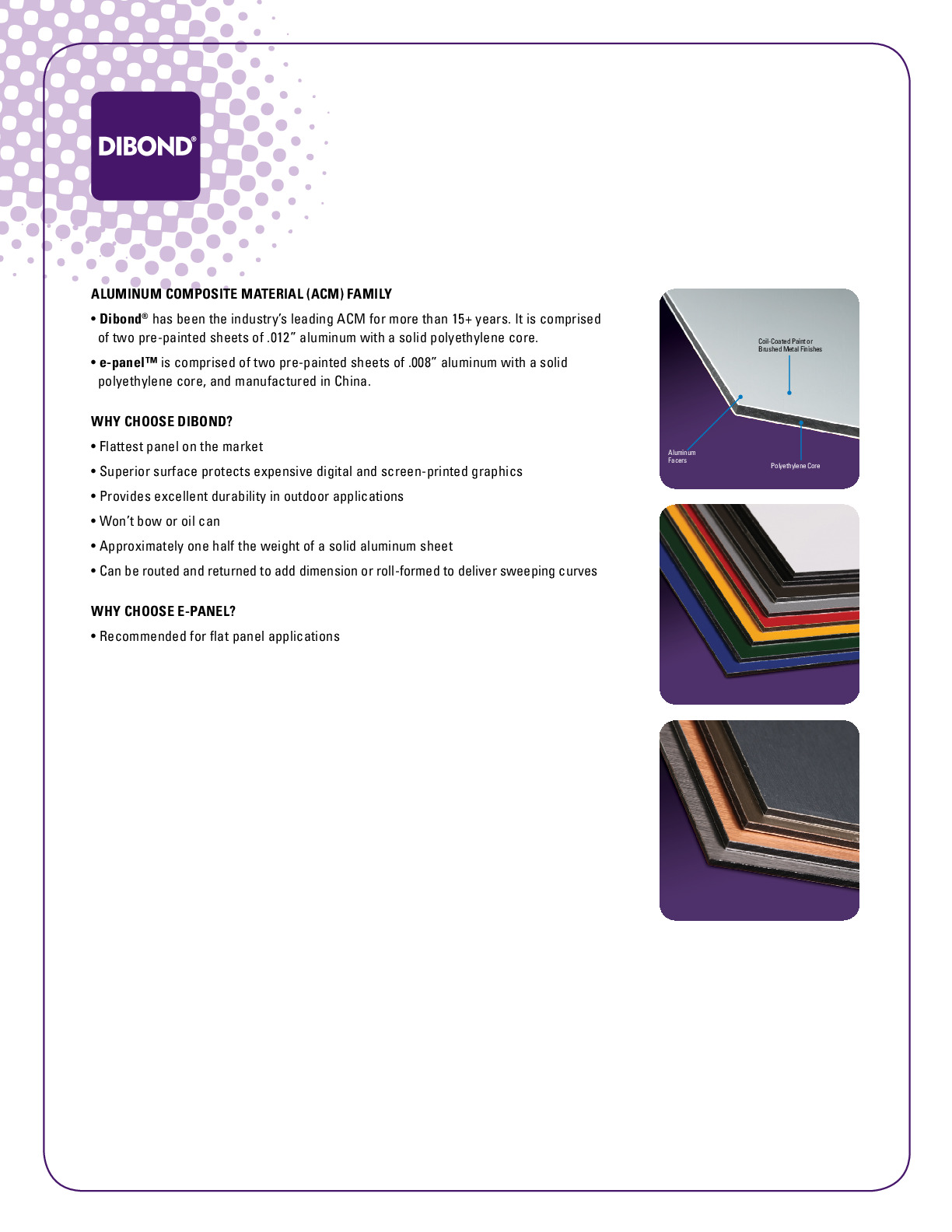 3A Dibond® / e-panel™ ACM