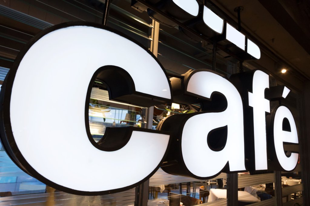 cafe channel letters