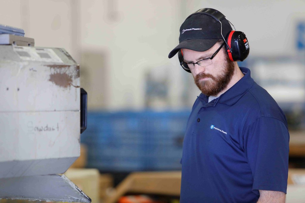 employee saw piedmont plastics