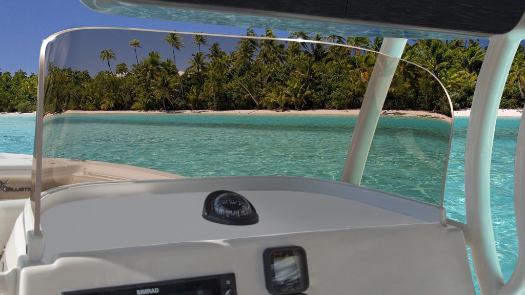 Boat windshield