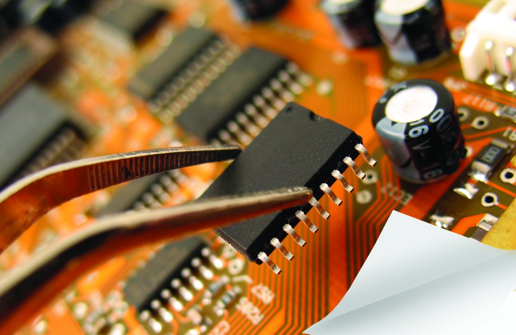 placing circuit board piece