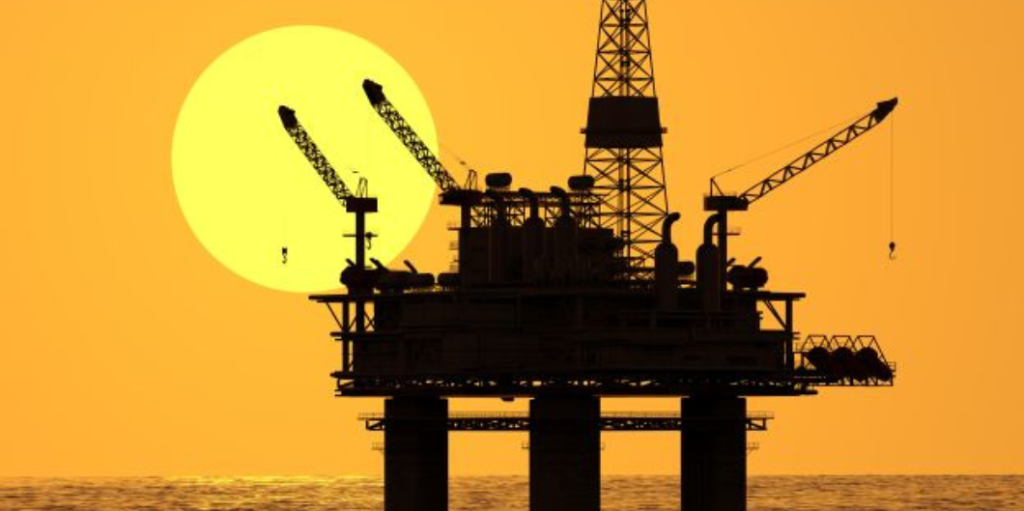 oil rig on the water