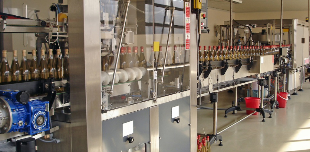 wine bottle conveying machine guard